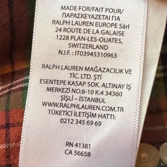 Ralph Lauren MEDIUM Classic Fit Long-Sleeved Plaid Button Down Collar Shirt - Picture 10 of 11